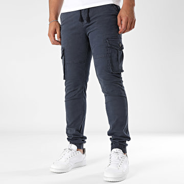 John H - Pantalon Cargo Q03 Bleu Marine