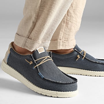 Hey Dude - Wally Kustlijn Jute Navy Loafers