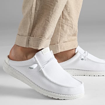 Hey Dude - Wally Slip Stretch Sox Witte Loafers