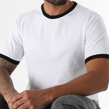 LBO - Tee Shirt Col Rond 3811 Blanc Noir
