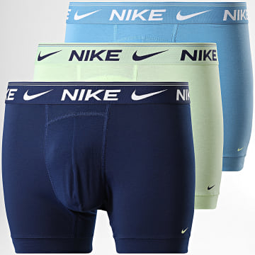 Nike - Lot De 3 Boxers KE1257 Bleu Clair Bleu Marine Vert