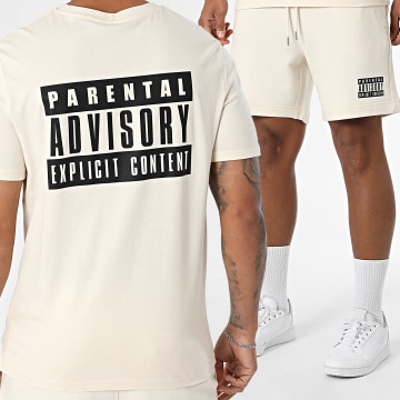 Parental Advisory - Set T-Shirt Und Jogginghose Bundle Beige