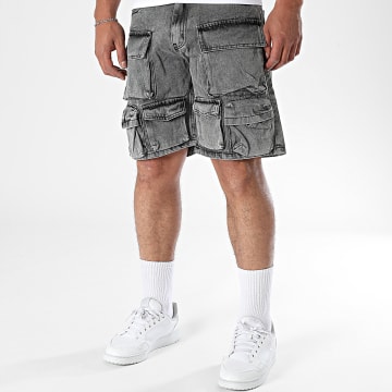 Uniplay - Short Jean Cargo 249 Gris Chiné