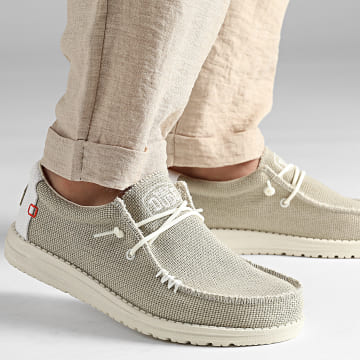 Hey Dude - Wally Gevlochten Off White Schoenen