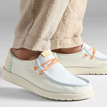 Hey Dude - Wally Boardshort Wit Oud Blauw Egret Loafers