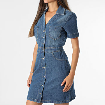 Only - Robe Jean Femme Melanie Bleu Denim