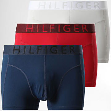 Tommy Hilfiger - Lot De 3 Boxers 3467 Blanc Bleu Marine Rouge