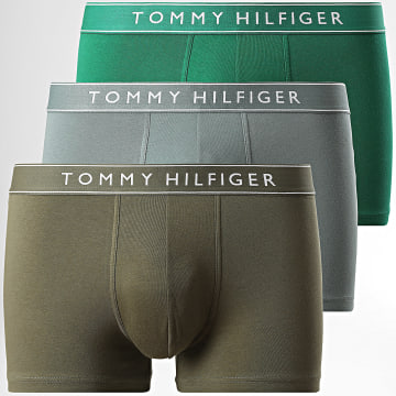 Tommy Hilfiger - Lot De 3 Boxers Everyday Essentials 3520 Vert Kaki Vert Gris