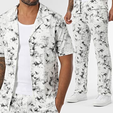 Uniplay - Ensemble Chemise Manches Courtes Et Pantalon 152 Blanc Gris