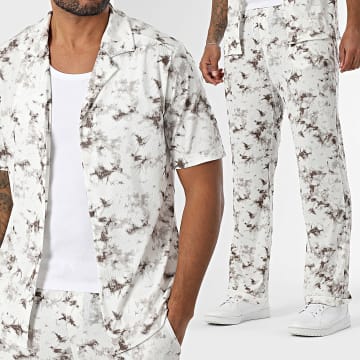 Uniplay - Ensemble Chemise Manches Courtes Et Pantalon 152 Blanc Beige