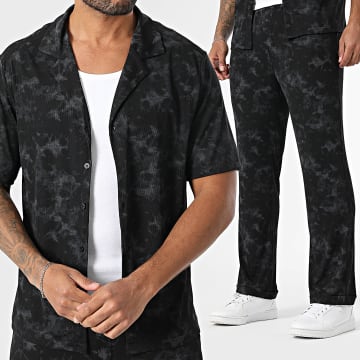Uniplay - Ensemble Chemise Manches Courtes Et Pantalon 152 Noir Gris