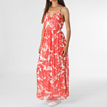 Vero Moda - Robe Femme Milla Corail Blanc