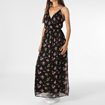 Vero Moda - Robe Femme Milla Noir Rose Vert Floral