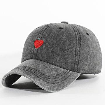 Zelys Paris - Casquette Small Heart Gris Anthracite