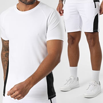 Zelys Paris - Ensemble Tee Shirt Et Short Jogging Orentin Blanc