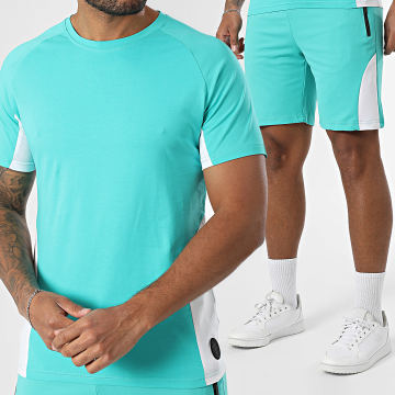 Zelys Paris - Ensemble Tee Shirt Et Short Jogging Orentin Turquoise
