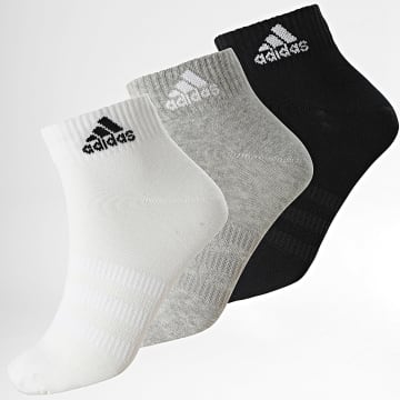 Adidas Sportswear - Lot De 3 Paires De Chaussettes IC1283 Blanc Gris Chiné Noir