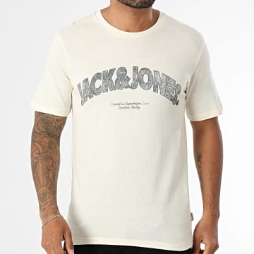 Jack And Jones - Tee Shirt Almeria Bold Branding Light Beige