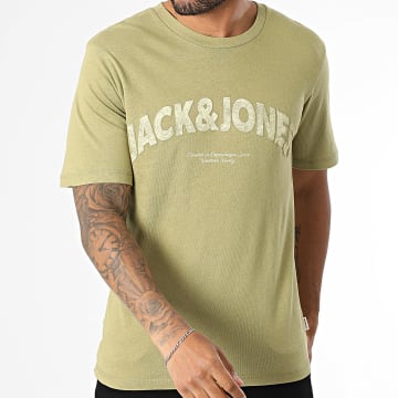 Jack And Jones - Tee Shirt Almeria Bold Branding Light Khaki Green