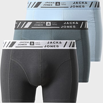 Jack And Jones - Boxer Angus Solid 3 Pack Antracite Azzurro Grigio