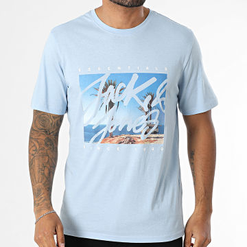 Jack And Jones - Colton Photoprint Tee Shirt Light Blue