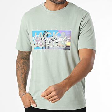 Jack And Jones - Colton Photoprint Tee Shirt Light Khaki Green