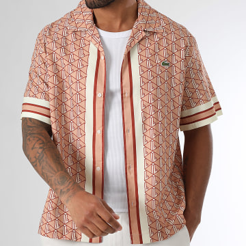 Lacoste - Chemise Manches Courtes The Blend Orange Clair