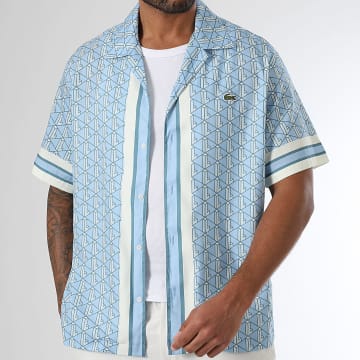 Lacoste - Chemise Manches Courtes The Blend Bleu Clair