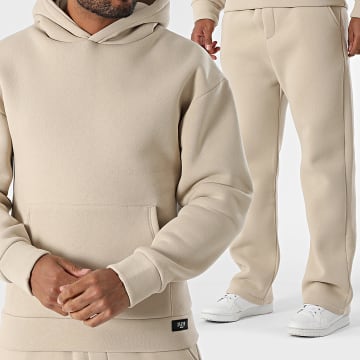 Zelys Paris - Ensemble Sweat Capuche Et Pantalon Jogging Essentiel Manko Beige