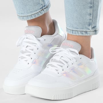 Adidas Sportswear - Baskets Femme Courtblock Bold JI2205 Footwear White Clear Pink