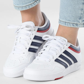 Adidas Sportswear - Baskets Femme Hoops 4.0 J JI3473 Footwear White Dark Blue Team Power Red 2