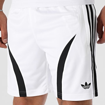 Adidas Originals - Short Jogging A Bandes Teamgeist JP1122 Blanc Noir