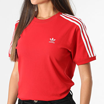 Adidas Originals - Tee Shirt Femme 3 Stripes IR8050 Rouge