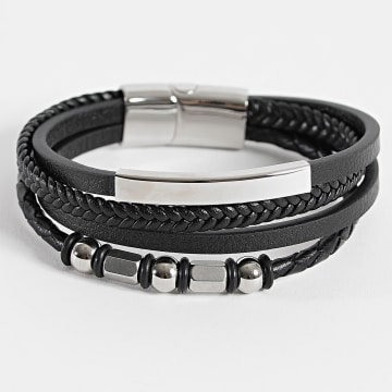 California Jewels - Bracelet Multi-Rangs 504 Noir Argenté