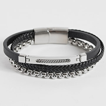 California Jewels - Bracelet Multi-Rangs 536 Noir Argenté