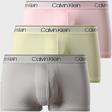 Calvin Klein - Lot De 3 Boxers NB2569A Jaune Rose Gris
