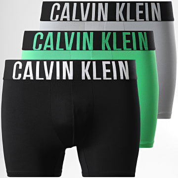 Calvin Klein - Lot De 3 Boxers NB3612A Vert Gris Noir