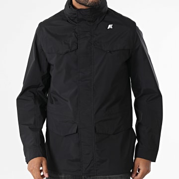 K-Way - Veste Zippée Capuche Manuel Noir