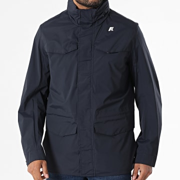 K-Way - Veste Zippée Capuche Manuel Bleu Marine