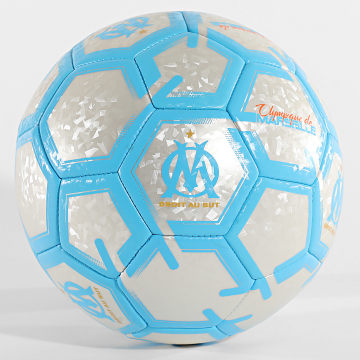 OM - Ballon De Foot M24126 Bleu Clair Argenté