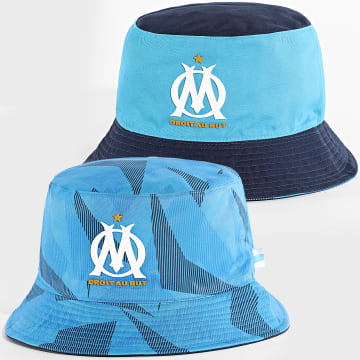 OM - Bob Réversible Logo M24103 Bleu Clair Bleu Marine