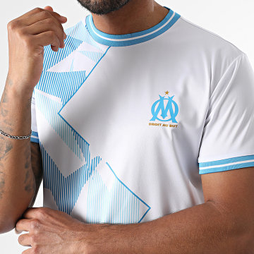 OM - Maillot De Foot M24092C Blanc Bleu Clair