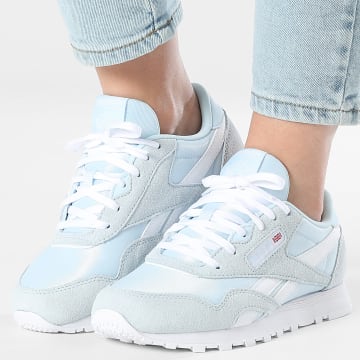 Reebok - Baskets Femme CL Nylon 9673 Blue White