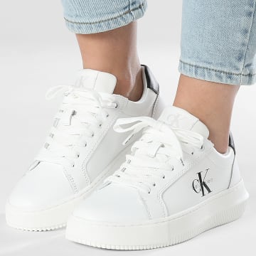 Calvin Klein - Baskets Femme Chunky Cupsole Mono 1872 Bright White Black
