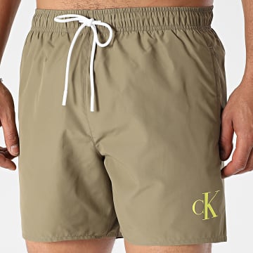 Calvin Klein - Short De Bain Drawstring 1101 Vert Kaki