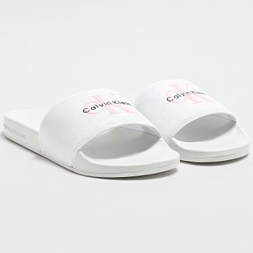 Calvin Klein - Sandali donna Monogram Logo CK 1967 Bianco
