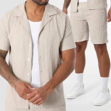 Classic Series - Ensemble Chemise Manches Courtes Et Short 432 Beige
