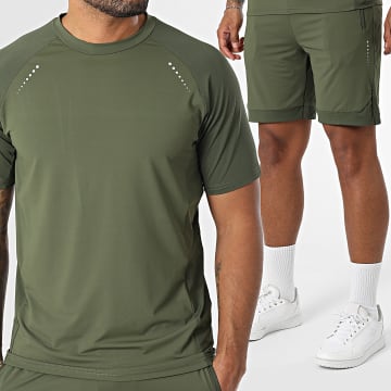 Classic Series - Ensemble Tee Shirt Et Short Jogging 437 Vert Kaki