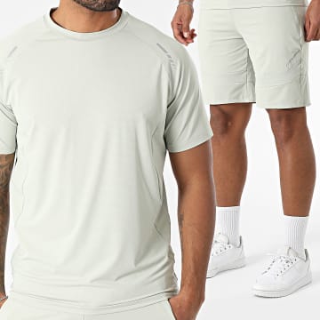 Classic Series - Ensemble Tee Shirt Et Short Jogging 441 Vert Kaki Clair