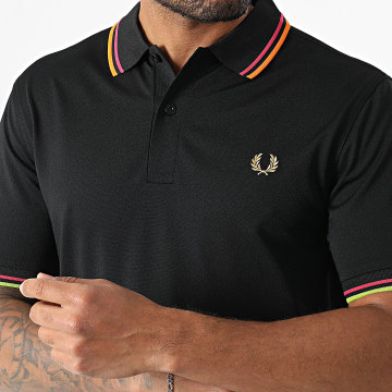 Fred Perry - Polo Manches Courtes On Court Twin Tipped M9839 Noir